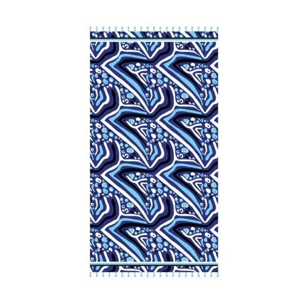 Lilibridge Bahamas Wrap Zebra Cat Blue White Sarong Scarf,Swim Cover Up